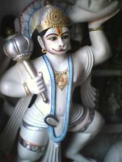 hanuman murti made by marble