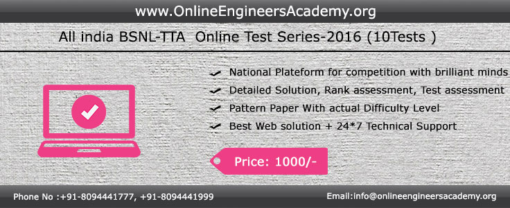 online test series for bsnl tta in patna