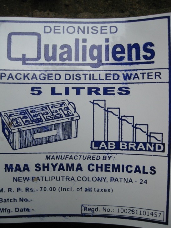 DISTILLED WATER FOR BATTERY