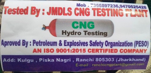 CNG HYDRO TESTING PLANT IN NAGRI RANCHI 9835059018